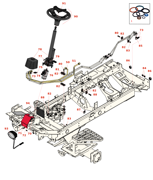 Toro Reelmaster 5410G Steering Column