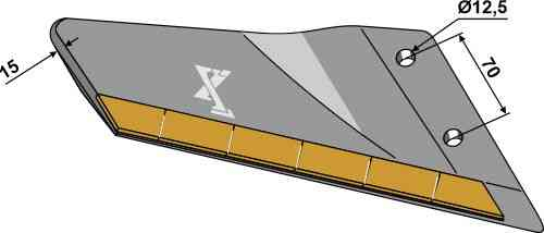 Replacement wing - Hard metal - right