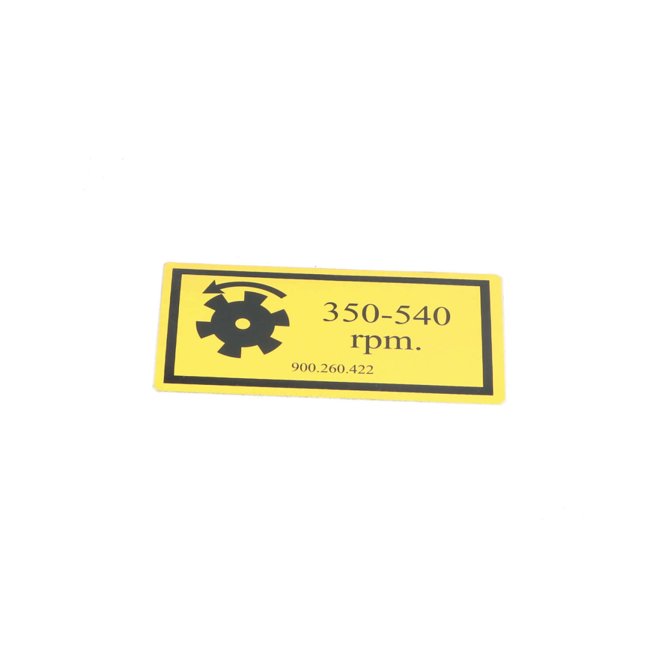 Pto label 350-540