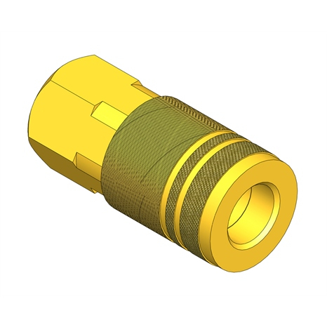 Coupler - brass 3/8 nptf w/ sv