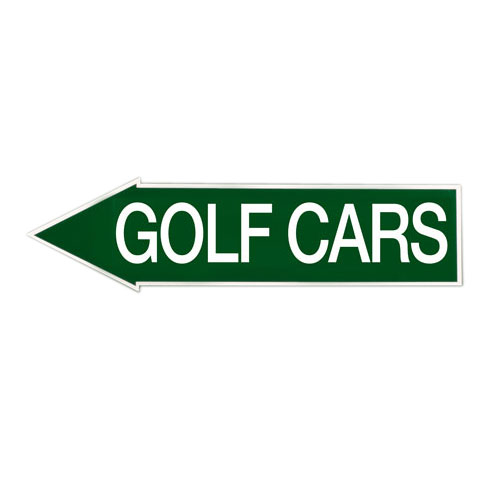 Decal - left golf cars green/white