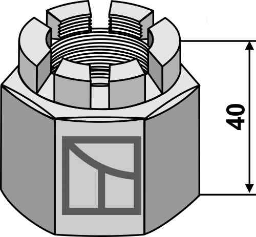 Kroonmoer M 39 x 4 für 40x40 vierkante assen