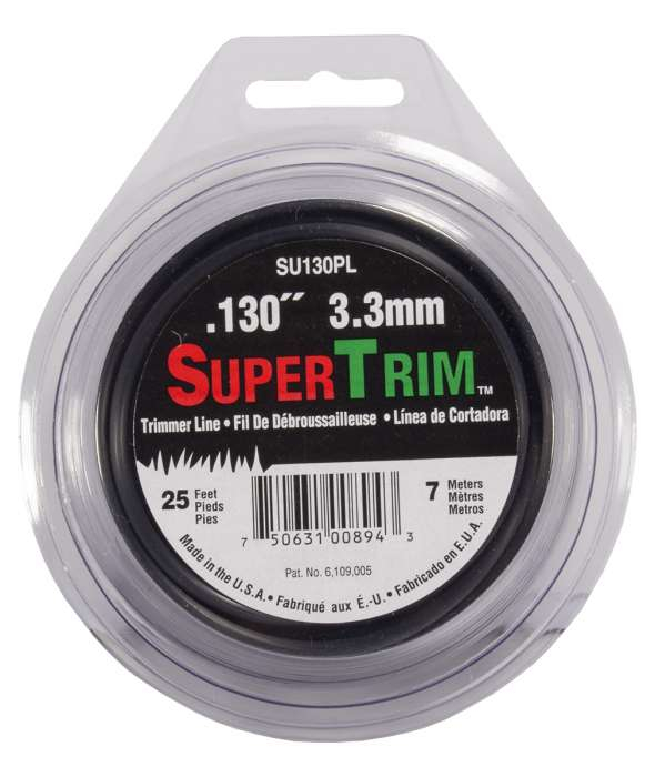 Trimmer line supertrim™ round black 25' loop .130" / 3.3mm