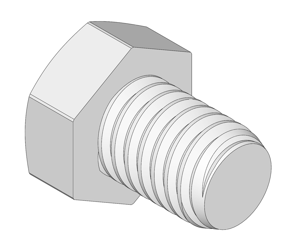 Bolt - hex hd 3/8-16 x 1/2