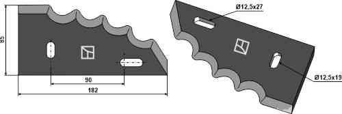 Voermengwagenmes, rechts 70-340