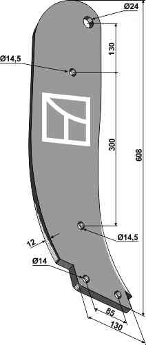 Subsoiling shank, right model