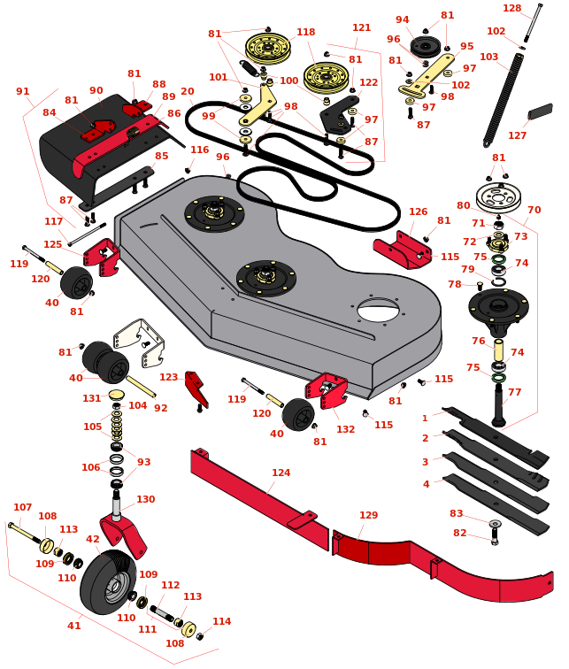 Toro GrandStand Mower 60in Deck Parts