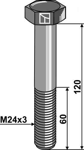 Bolt m24x3x120 - 10.9 63-24120