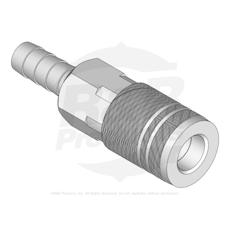 Coupler - 3/8 hose barb