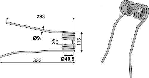 Federzinken - Ausführung links geeignet für PZ-Zweegers PZ 193