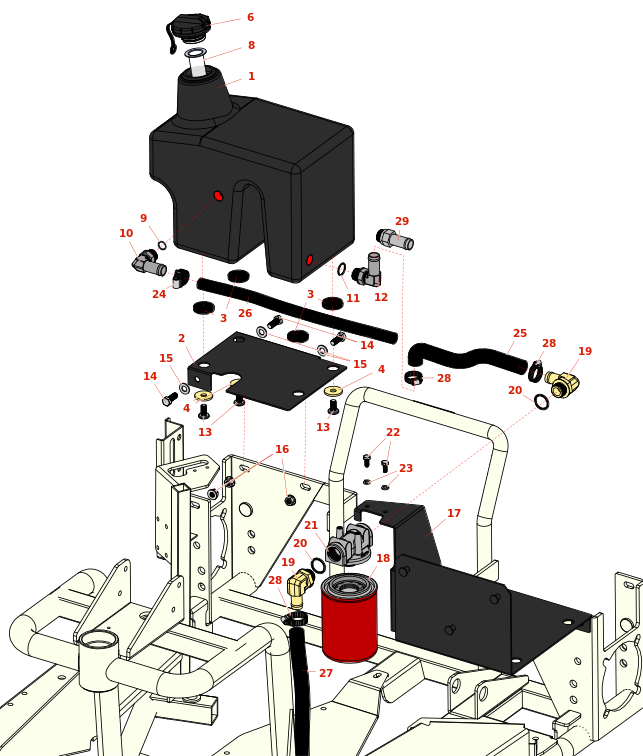 Toro Sand Pro 3020 Hydraulic Tank