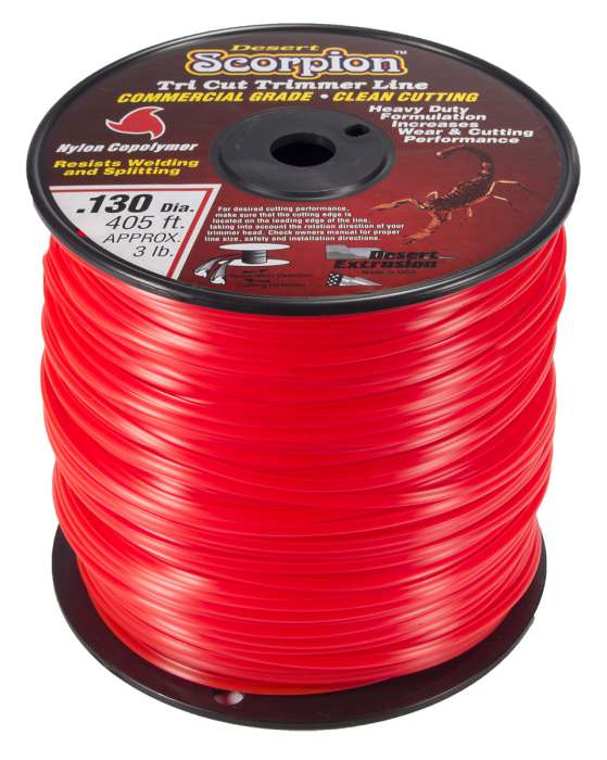 Trimmer line scorpion™ shaped red .130" / 3.3mm