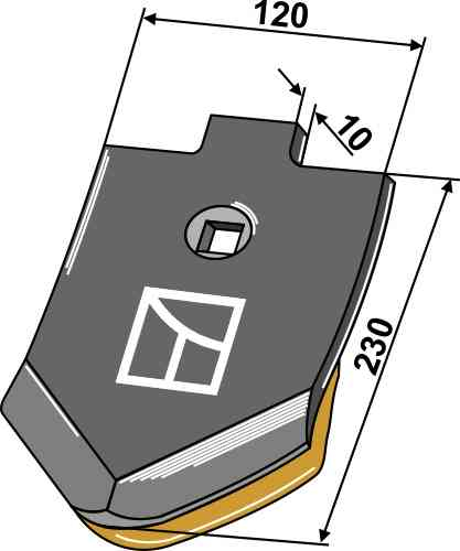 Point  - Hard metal coat-back side fitting for Howard 71209026470