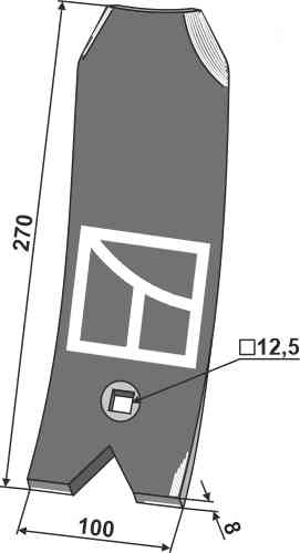 Geleideplaat 270mm passend voor Unia AP-702