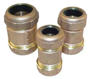 Coupling - brass comp 1/2 in