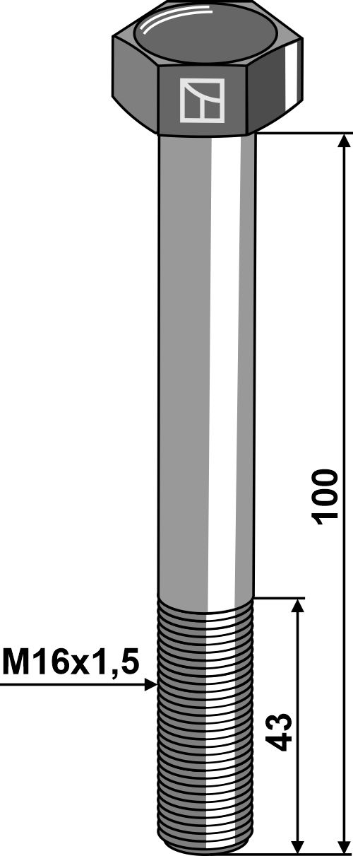 Shear bolt m16 without nut 1610096010