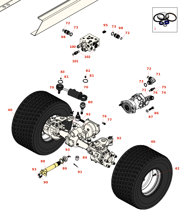 Toro Groundsmaster 4010-D Rear Wheels