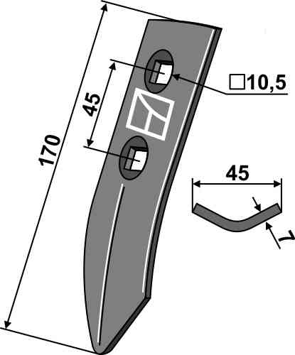 Share fitting for Kverneland AC430800