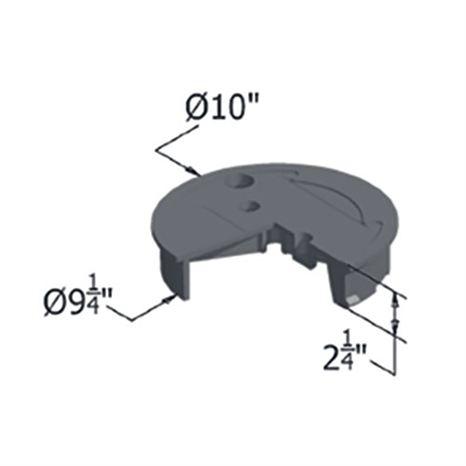 Carson lid only 0910 spec grade - black blank