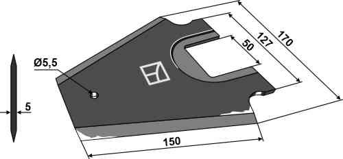 Silage knive fitting for Schuitemaker 433.999