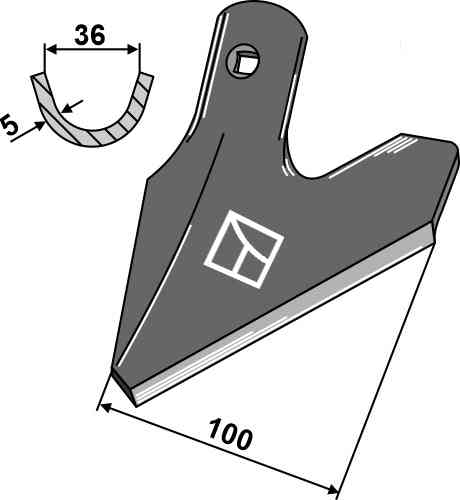 Jointer - half-sided cranked left fitting for Hatzenbichler 9423