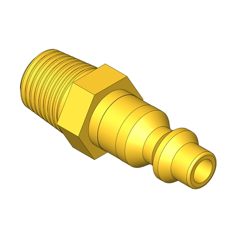 Plug - brass coupler 1/4 nptm