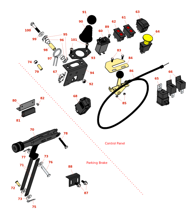 Toro Reelmaster 3575-D Control Panel