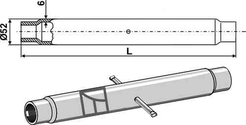 Tube M 36 x 3