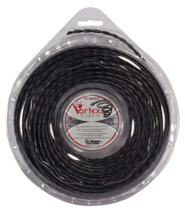 Trimmer line vortex™ spiral black large donut .130" / 3.3mm