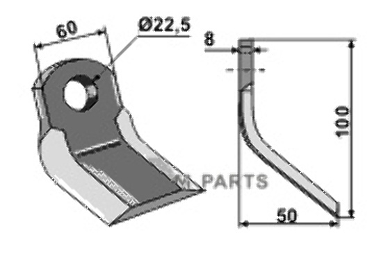 RDM Parts Y-klinge egnet til Tortella 2987010