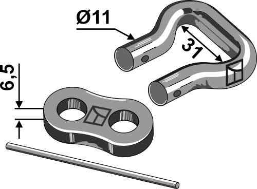 Shackle type connector Ø11