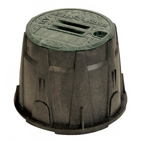 Rain bird 10" round valve box w/green lid