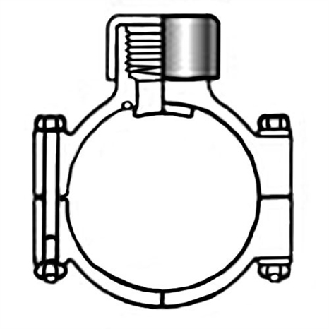 8x1/4 pvc clamp saddle (srfpt) epdm s