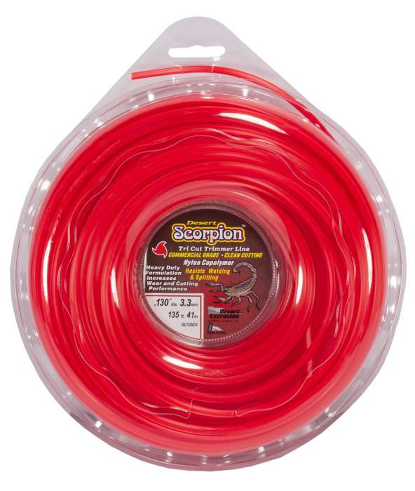 Trimmer line scorpion™ shaped red .130" / 3.3mm