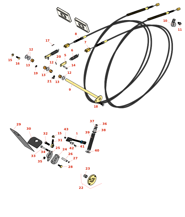 Toro Groundsmaster 4010-D Brake Pedal And Linkage