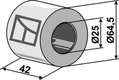 Hardhoutlager -- Ø25mm