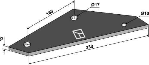 Plate fitting for JF-Stoll 2712-043X