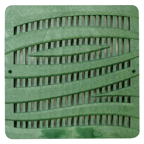 Square grate - 12" wave green