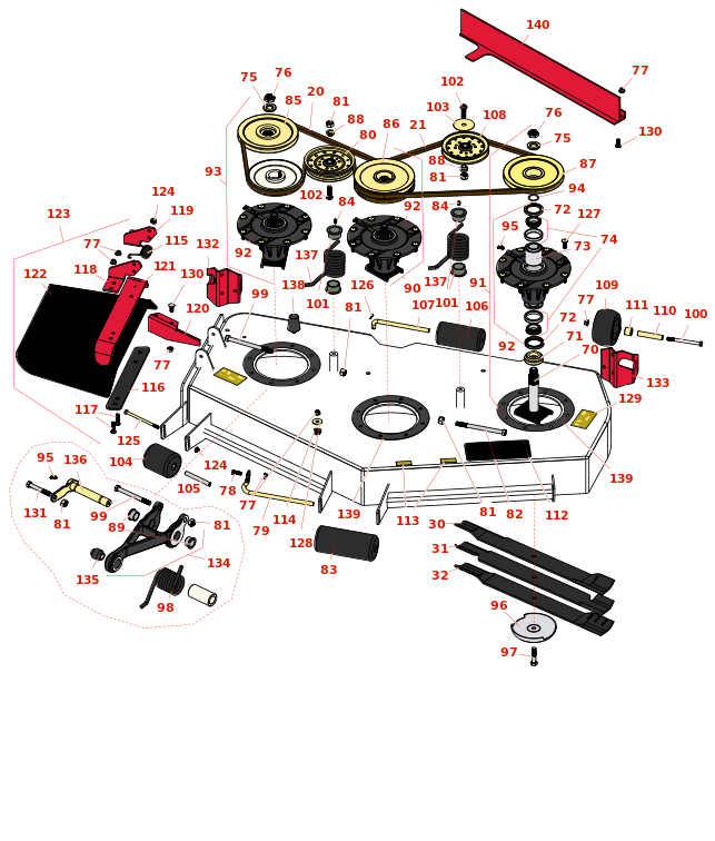 Toro Groundsmaster 7200 72in Rotary Decks - Models 30354 & 30481