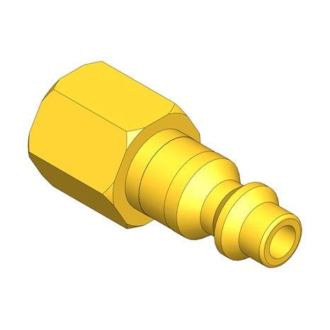 Plug - brass coupler 1/4 nptf