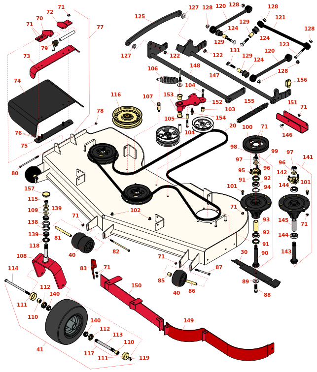 Toro Z Master Professional 6000 60in Side Discharge Deck