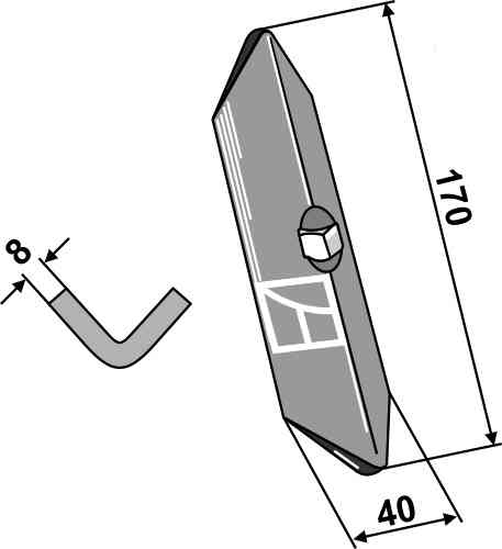 Straight share K4 fitting for Lemken 3375480