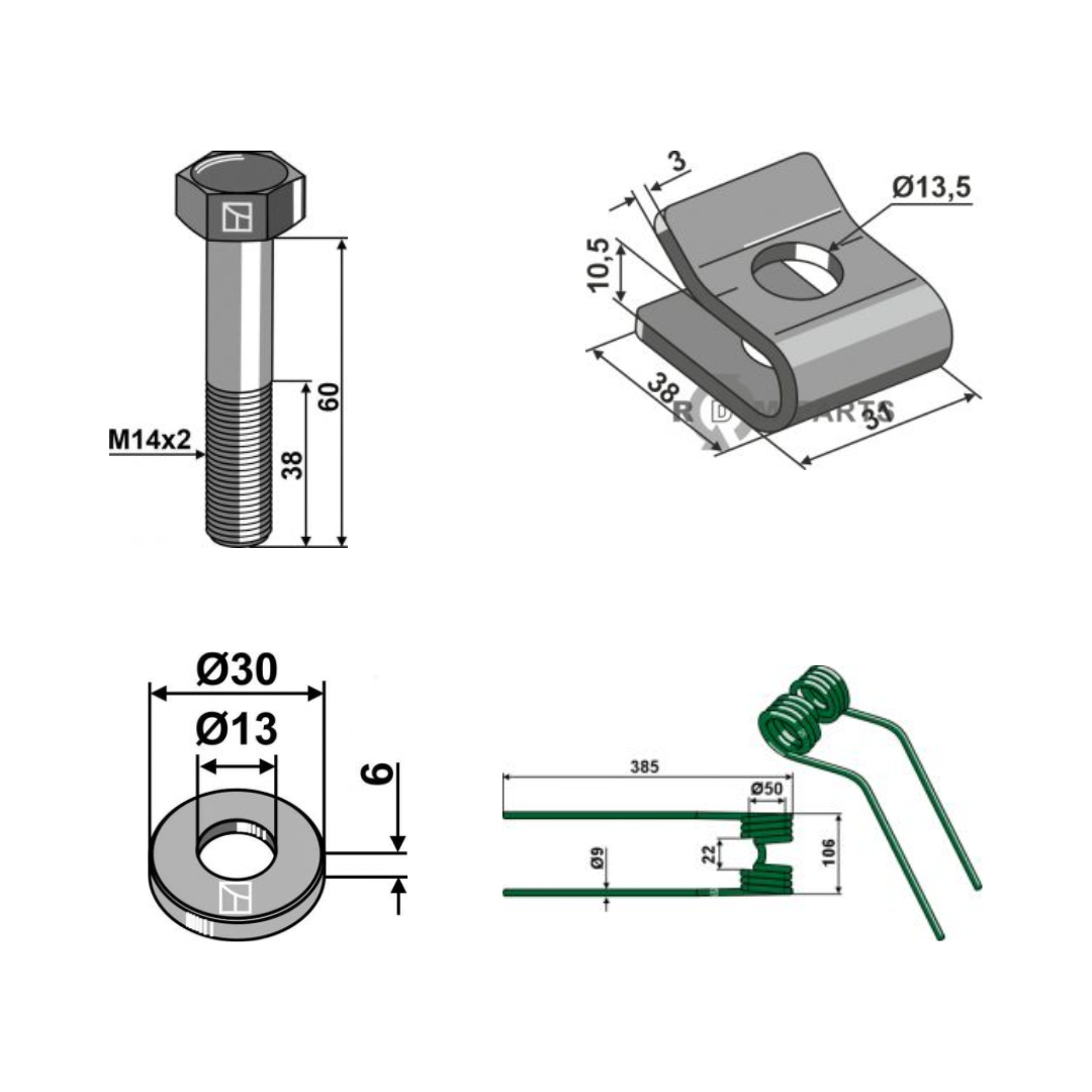 Accessories for hay tines