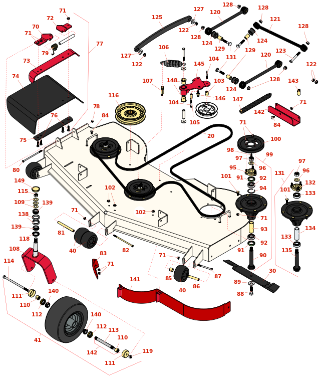 Toro Z Master Professional 6000 60in Side Discharge Deck