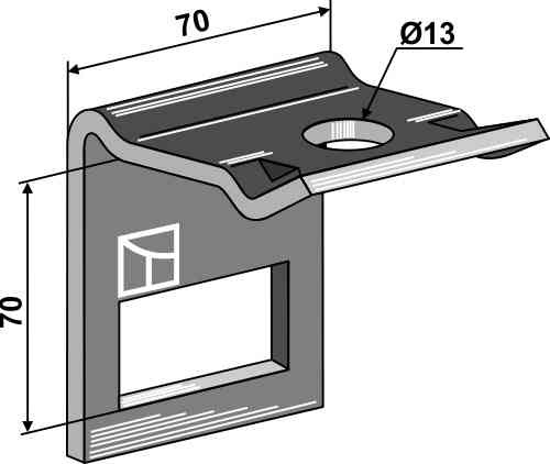 Clamps for tine 45 x 12 with reinforcing spring 45 x 10