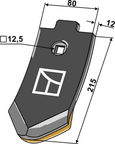 Point  - Hard metal coat-back side fitting for Lemken Thorit 3374386