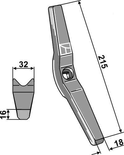 Beitel passend voor Väderstad 302300 / 302300-25