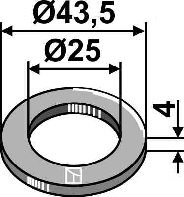 Schijf Ø43,5x4xØ25