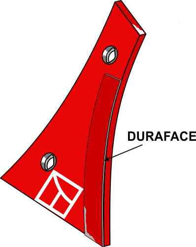 Inzetstuk DURAFACE - rechts passend voor Kverneland KK073250