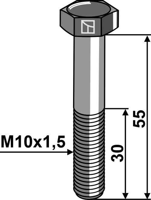 Hexagon bolt M10 without nut